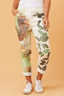 JANJA LEAF PRINT JOGGER PANTS 10 JANJA LEAF PRINT JOGGER PANTS -Female Clothing Store 2f6218ebaa8614283223e64d31c3b42c