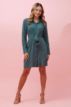 INESHA BOW FRONT SHIRT DRESS 17 INESHA BOW FRONT SHIRT DRESS -Female Clothing Store 308141bc8a1ffdc259a9e194a15574e4