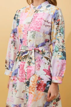 WENONA PATCHWORK FLORAL SHORT DRESS -Female Clothing Store 340c06830546aac79aa7ebec51abf405