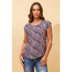 SHELLY ABSTRACT PRINT TOP -Female Clothing Store 349e76ee92e5e5ebfaac29b42bff6cbb