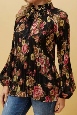 PETA FLORAL PLEATED BLOUSE -Female Clothing Store 352136f6190468408e3f5f3526594af3