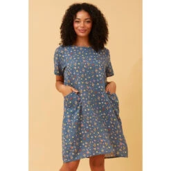 VINE DITSY FLORAL SHIFT DRESS -Female Clothing Store 369919acde02b6a1c753f39c7986b302