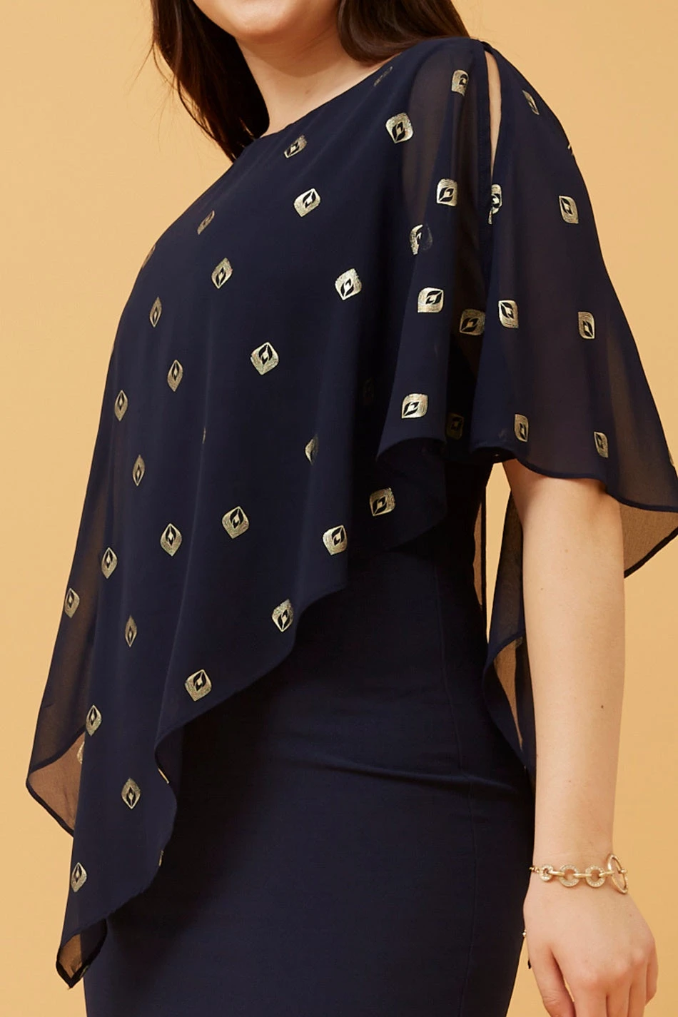 KYLIE COLD SHOULDER GLITTER DRESS 5 KYLIE COLD SHOULDER GLITTER DRESS - Image 5