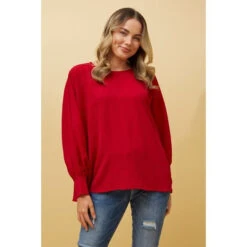 TEREZE OVERSIZED BATWING SLEEVE BLOUSE -Female Clothing Store 39778624b50e753cb98137ffcb0abeb4
