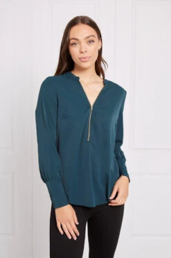 Stella LONG SLEEVE ZIP FRONT TOP -Female Clothing Store 3996e458dfbad5071b9d42185cf262c3