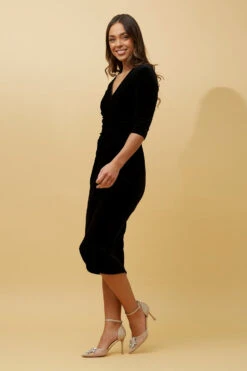KIRALEE VELOUR BODYCON MIDI DRESS -Female Clothing Store 3b10339bf64d4ec894f26db97af9b750