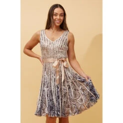 TRUDY FLORAL RIBBON DETAIL DRESS -Female Clothing Store 3b6cde1c5f5a223a743b0f379cc1cd35