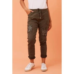 JANJA SEQUIN PATCHWORK PRINT JOGGERS -Female Clothing Store 3c48e1597b93377515bbcaa7734cf27a