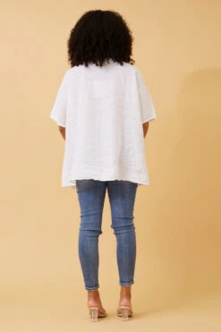 PAM SEQUIN PATCH LINEN TOP -Female Clothing Store 3d676d21ad27096cb76e4bc5a85323c7