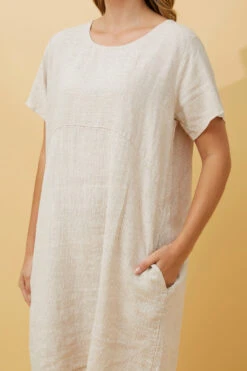 PRIANNA STRIPE LINEN SHORT DRESS -Female Clothing Store 3f5c342f1f86532261585bb66e13f131