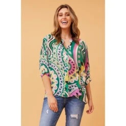 BELINA BOHO PRINT TOP -Female Clothing Store 3f6664e61d257c3d0fa78947bf693c55