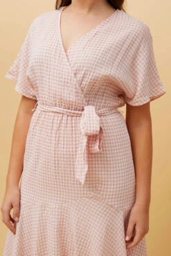 PRIMULA GINGHAM MIDI DRESS -Female Clothing Store 3fd5859408cdebdc7abb0349402b0196