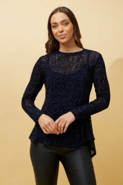 LUISA FLORAL FLOCKING TOP 10 LUISA FLORAL FLOCKING TOP -Female Clothing Store 4198ca3c665f687714e7c291329ff98f