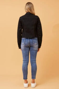 GERALDA FOIL PRINT DENIM JACKET -Female Clothing Store 4357c363970911131d7935ad7dc99d9c