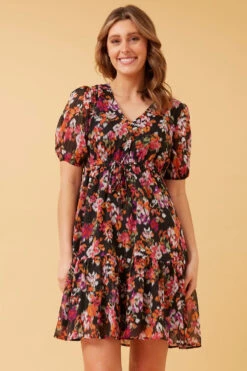 KIKI FLORAL TIERED SHORT DRESS -Female Clothing Store 43b72b46b25998cf4e0720114a33cfb6