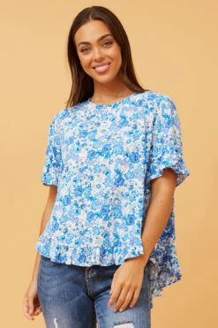 FRILA FLORAL FRILL TOP -Female Clothing Store 44e3f150546b02b9f0482e95b4e358f5