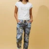 JANJA LEAF PRINT JOGGERS