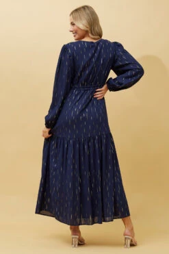 CRYSTELLE GOLD FOIL PRINT MAXI DRESS -Female Clothing Store 463dda4b842a02fcbf2d6a6ce4b38c2c