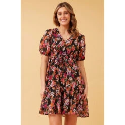 KIKI FLORAL TIERED SHORT DRESS -Female Clothing Store 46a76da86fc04952049149817a225682