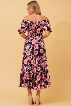 MAUDE FLORAL MIDI DRESS -Female Clothing Store 4801f7a9b30db9498ec31504fb0864df