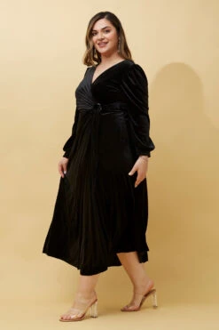 KENNEDY WRAP FRONT PLEATED VELVET MIDI DRESS 20 KENNEDY WRAP FRONT PLEATED VELVET MIDI DRESS -Female Clothing Store 48e0832b4ad9d2eb4e0b163b9f48c5bb