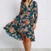 FLORAL WRAP DRESS