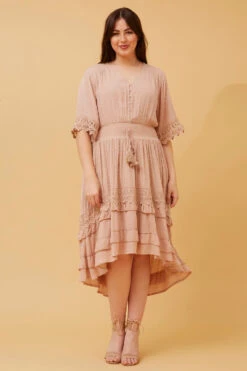 BRIANNA LACE TRIM MIDI DRESS -Female Clothing Store 4a3a0f9f10565d08c8b09e2b36ab1230