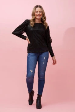 DECLAN SEQUIN TOP -Female Clothing Store 4aab22eabdc852eb32218cae42ea3f25