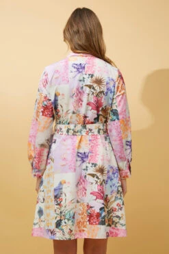 WENONA PATCHWORK FLORAL SHORT DRESS -Female Clothing Store 4bf5dd86e42c1b5401a9b0fd111ba3d0