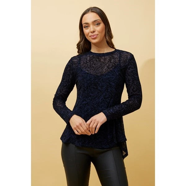 LUISA FLORAL FLOCKING TOP 8 LUISA FLORAL FLOCKING TOP - Image 8