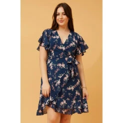 MILA FLORAL WRAP SHORT DRESS -Female Clothing Store 4e05b61f9d2ef10a02c93511d1b0433c