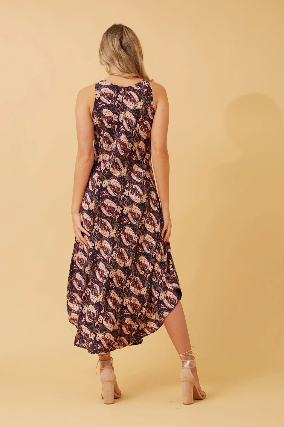 UMBRELLA PAISLEY BOHO MIDI DRESS 6 UMBRELLA PAISLEY BOHO MIDI DRESS - Image 6