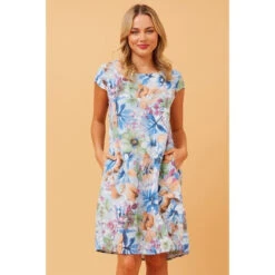 SISLEY FLORAL LINEN SHIFT DRESS 20 SISLEY FLORAL LINEN SHIFT DRESS -Female Clothing Store 54dc4c4f3bcdda542069cc23b974337d