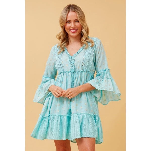 JAMELIA TIERED SHORT DRESS 13 JAMELIA TIERED SHORT DRESS - Image 13