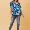 SONIA LEAF PRINT TOP