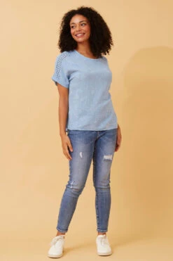 CONNIE EMBROIDERED FLORAL TOP -Female Clothing Store 555f469854b124a501e1bd07dcb61384