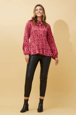 PETA ANIMAL PRINT PLEATED BLOUSE -Female Clothing Store 572a563d5324d3514bf1f5bf67373ae5