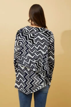 BOBBI ZIG ZAG PRINT DOUBLE LAYERED TOP 19 BOBBI ZIG ZAG PRINT DOUBLE LAYERED TOP -Female Clothing Store 57d264455ffd7d7f607ea582989f60c3