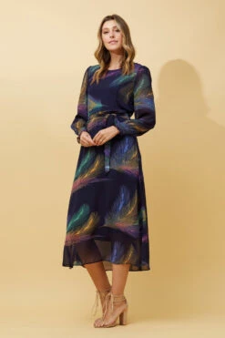 PRISCILLA FEATHER PRINT DRESS -Female Clothing Store 5aeae4b6c0db5154a314584f0a8a5eb1