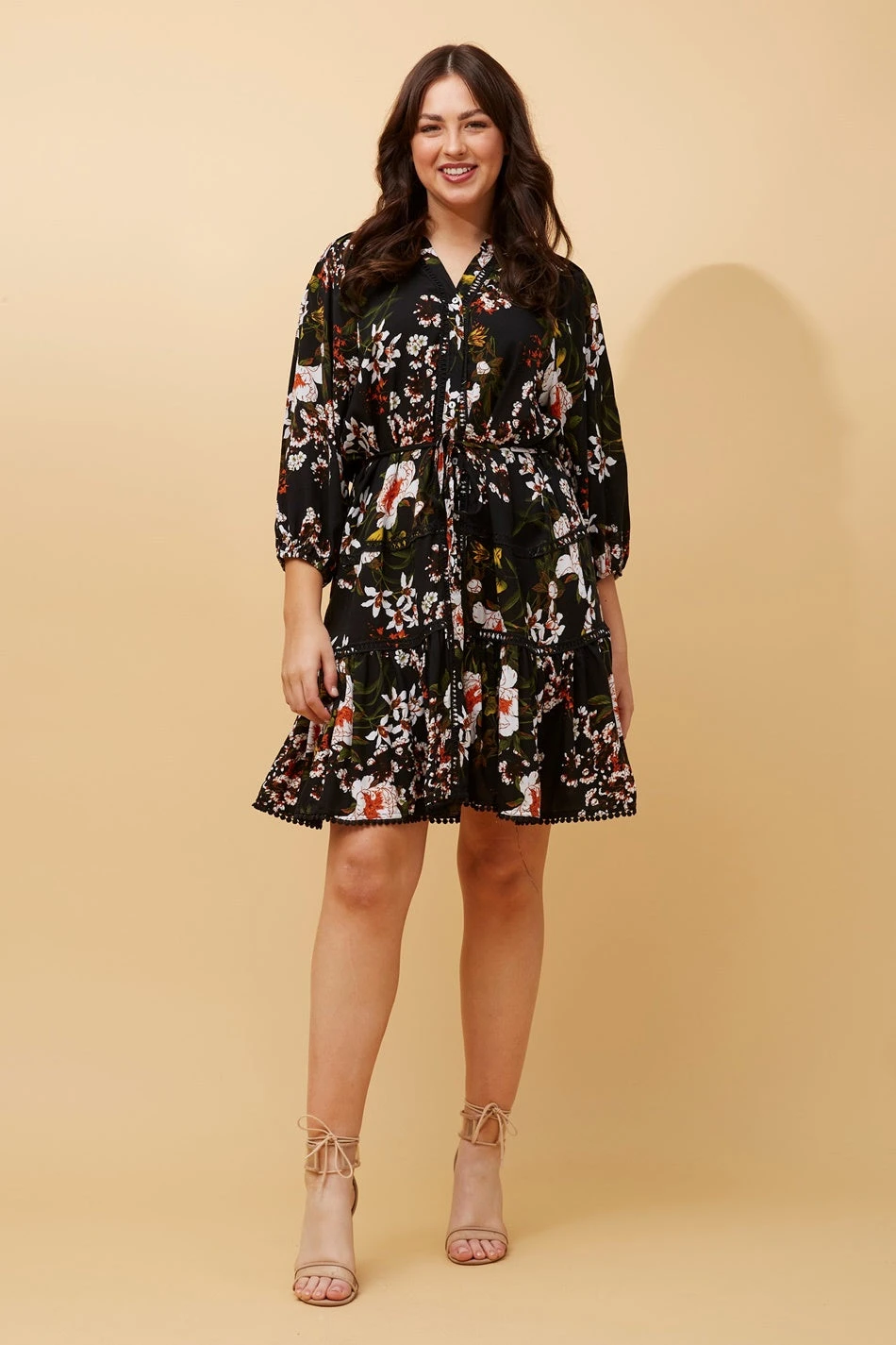 JEANIE FLORAL BOHO SHORT DRESS 4 JEANIE FLORAL BOHO SHORT DRESS - Image 4