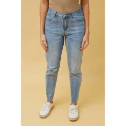LOMA RIPPED DENIM PANTS -Female Clothing Store 5be370ec979ad5d3ed894cfff342fde0