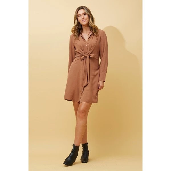 INESHA BOW FRONT SHIRT DRESS 14 INESHA BOW FRONT SHIRT DRESS - Image 14