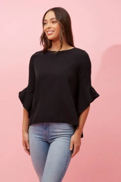 FLUTE SLEEVES BLOUSE -Female Clothing Store 5dc2cfcb3fe20fac190aeef3f7a3a152