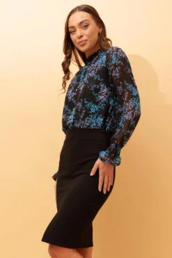 DIANA LEAF PRINT BLOUSE -Female Clothing Store 5f49b8bfd4f76017becd80631c982e26