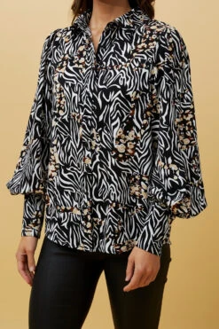 BELLE ANIMAL PRINT LONG BALLOON SLEEVESHIRT 16 BELLE ANIMAL PRINT LONG BALLOON SLEEVESHIRT -Female Clothing Store 617ca522428a77784a3147888b647d03