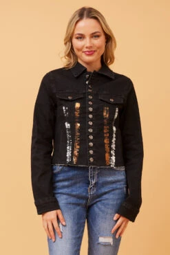 GERALDA FOIL PRINT DENIM JACKET -Female Clothing Store 61dc82884f83d3c5923d63197d10170b b1032490 be20 4f5b ad81 29dbc6671c8f