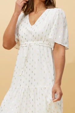 DIAMOND TEARDROP FOIL PRINT SHORT DRESS -Female Clothing Store 666e8a794367c55ed6be4c98a6f3f43f