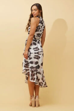RIO ANIMAL PRINT HALTER NECK DRESS -Female Clothing Store 6682f0b2bd8fafa801805af0ed5bbd97