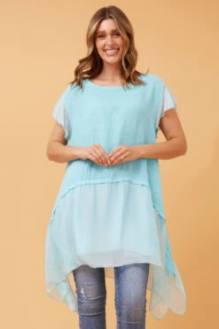 DAYA DOUBLE LAYER LINEN TOP -Female Clothing Store 66a7677670c1a01b57a732f4c3e00be5