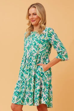 NIKO ABSTRACT PRINT SHORT DRESS -Female Clothing Store 66cb8ca4a54f4a507276129dd85b0a86